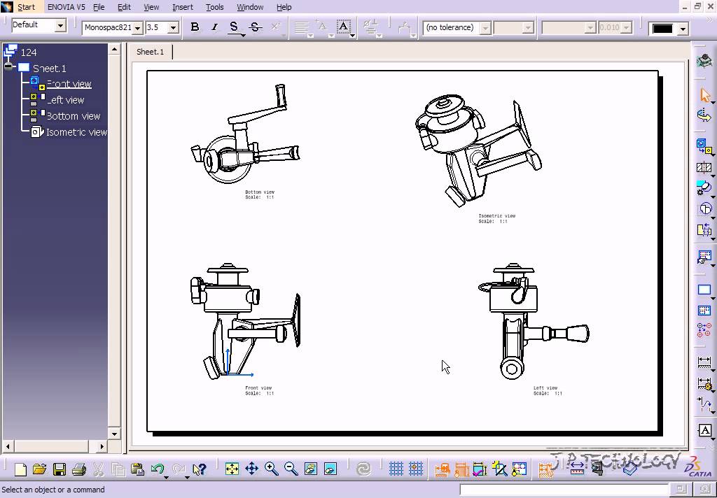 Catia V5 Tutorial-124 Drawing Display