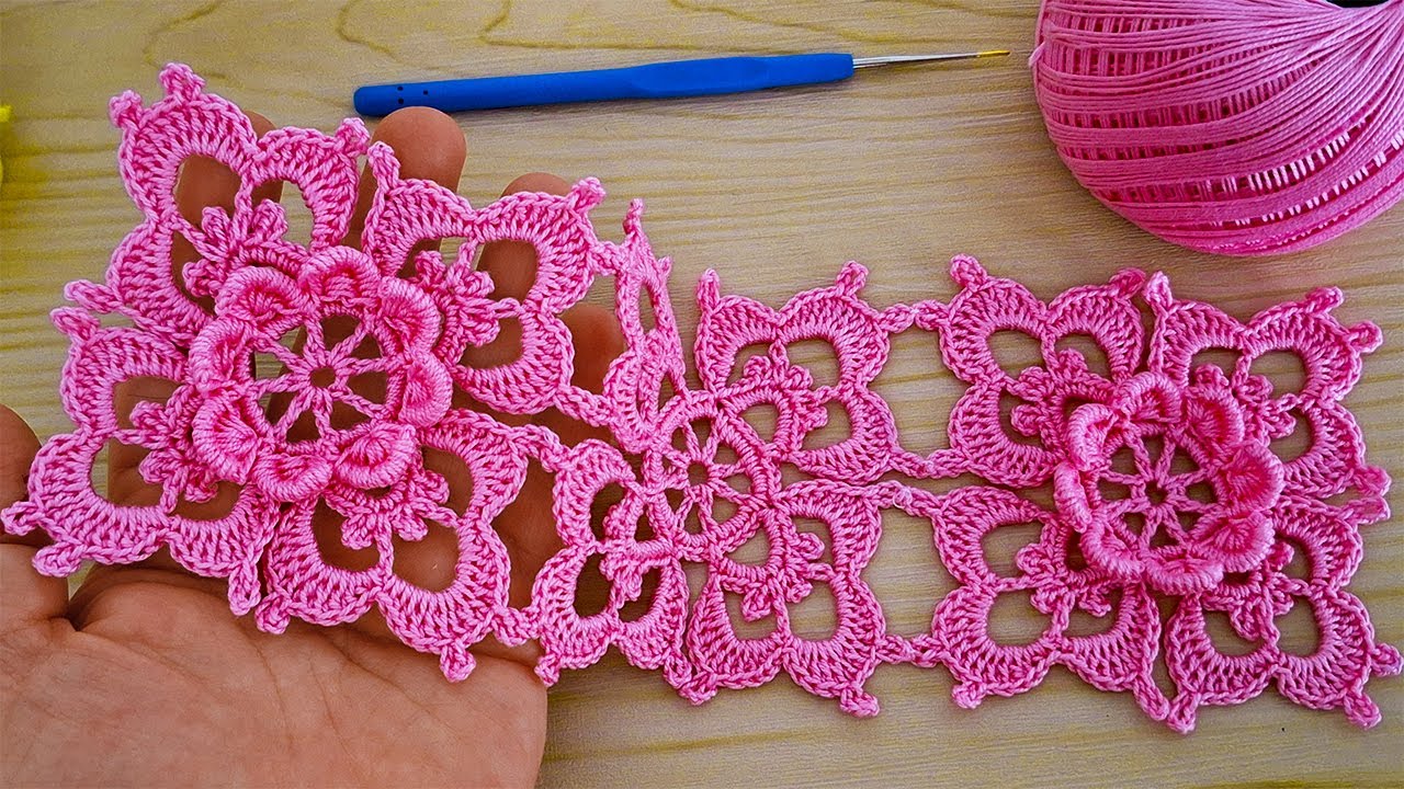 Crochet Lace 🌺 New Flower Crochet Motif Pattern, Square Crochet Lacy For Crochet Top, lace dress 🧶