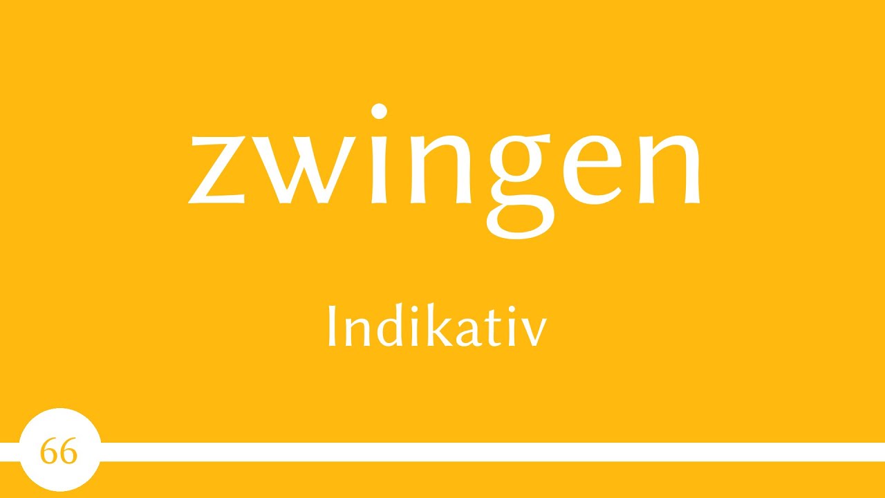 немецкий глагол - zwingen (глагол 66) - B1