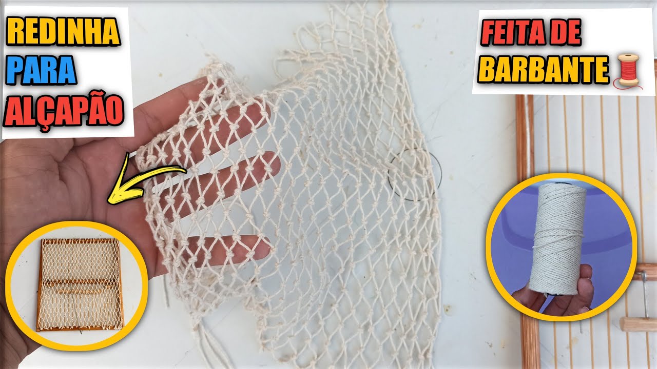 REDINHA DE BARBANTE 🧵 PARA ALÇAPÃO !