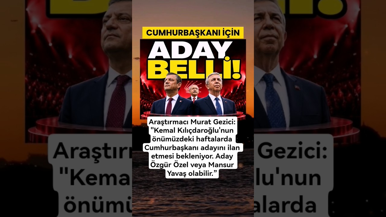 Kılı&ccedil;daroğlu'nun Cumhurbaşkanı Adayı &Ouml;zg&uuml;r &Ouml;zel veya Mansur Yavaş! #kemalkılı&ccedil;daroğlu #&ouml;zg&uuml;r&ouml;zel