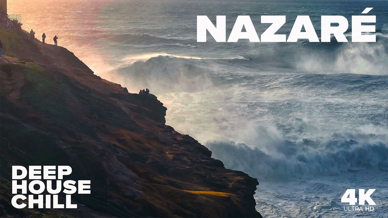 Nazar&eacute; Ocean Therapy 4K | Biggest Waves on Earth | Atlantic Big Wave Aerials for Your TV