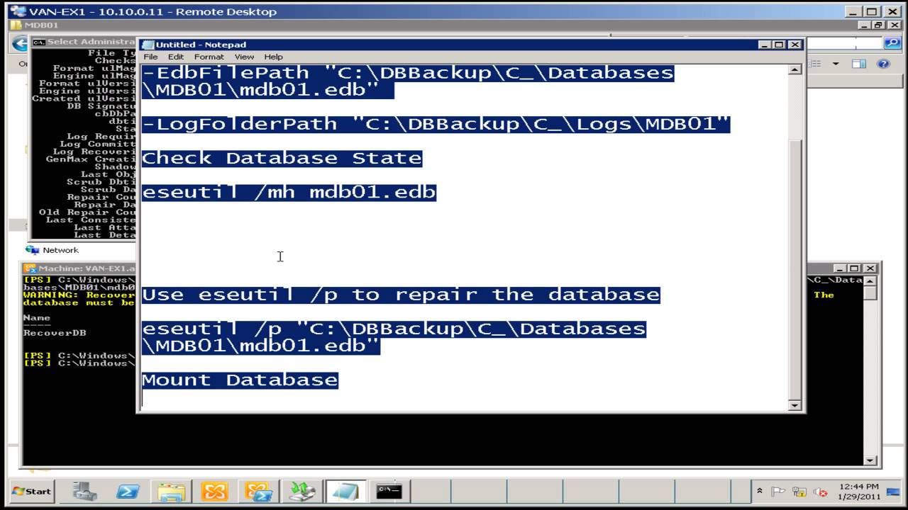 Restore Mailbox Data By Using Recovery Database