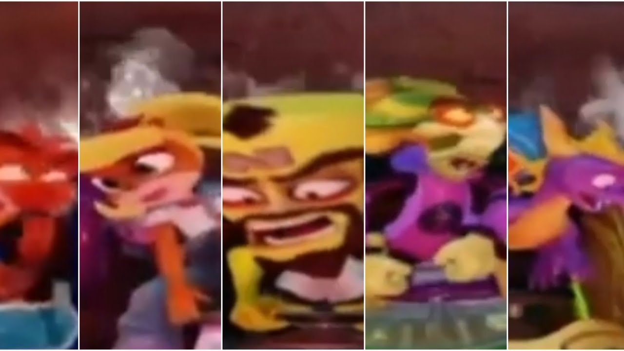 Crash Team Racing Nitro-Fueled All Characters Squashing Interactions