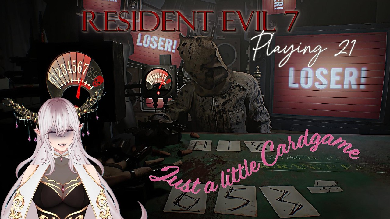 This probably made more fun that it should ⚆_⚆ | Resident Evil 7 - Playing the 21 Card Game (DLC)