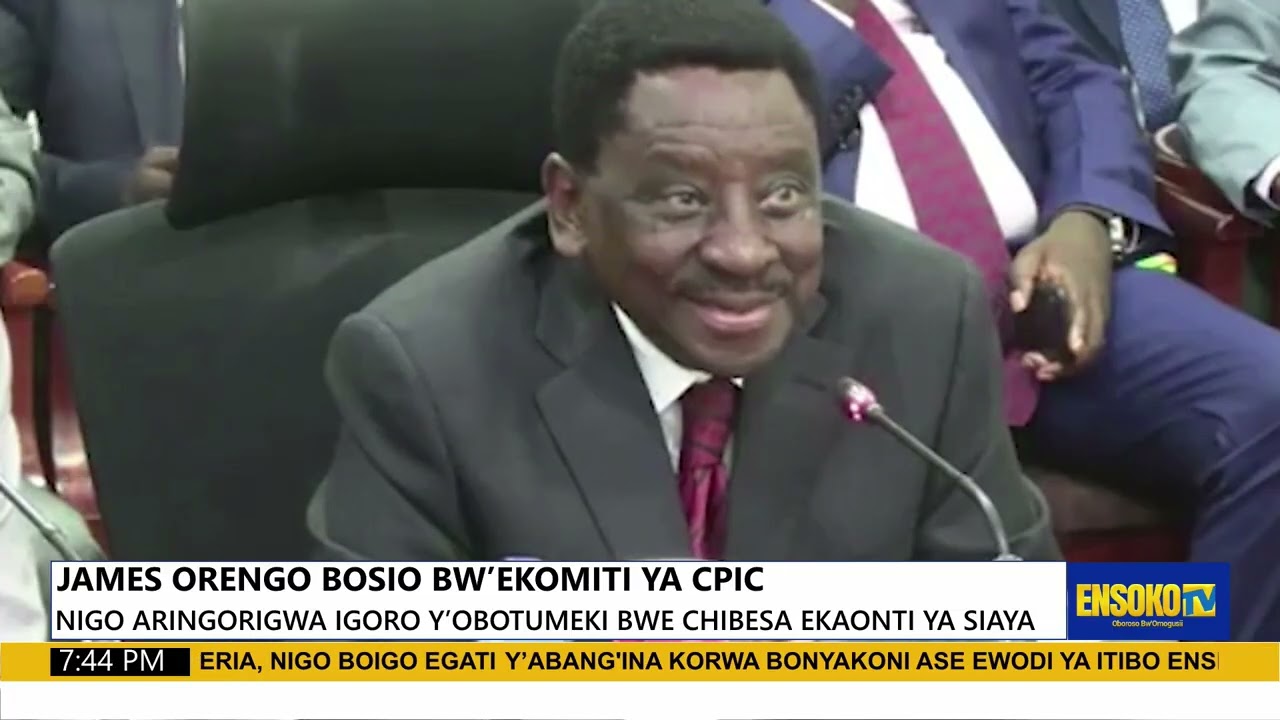 JAMES ORENGO BOSIO BW’EKOMITI YA CPIC