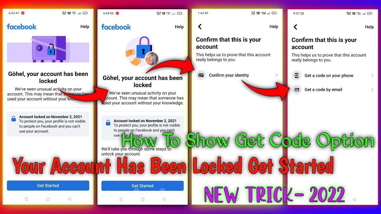 Fb Locked How To Unlock | Facebook Get Started Problem | Your Account Has Been Locked get started