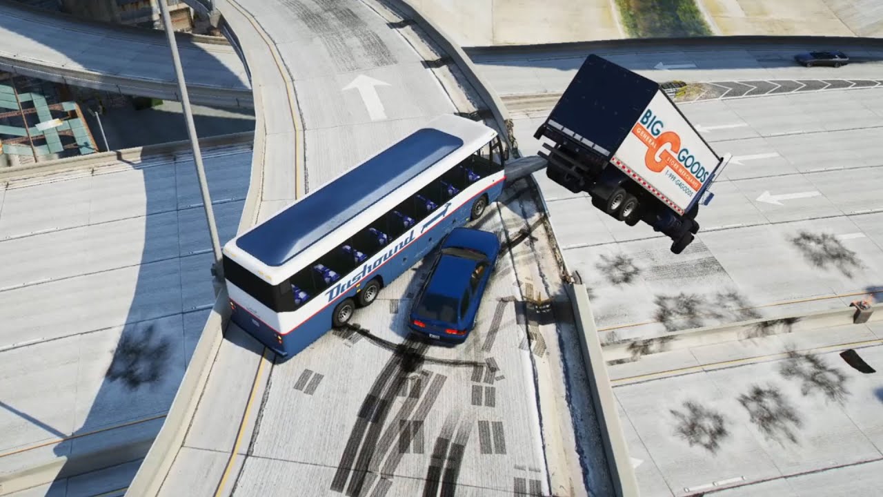 10 Minutes of GTA 5 NPCs Driving Off an Overpass ep2