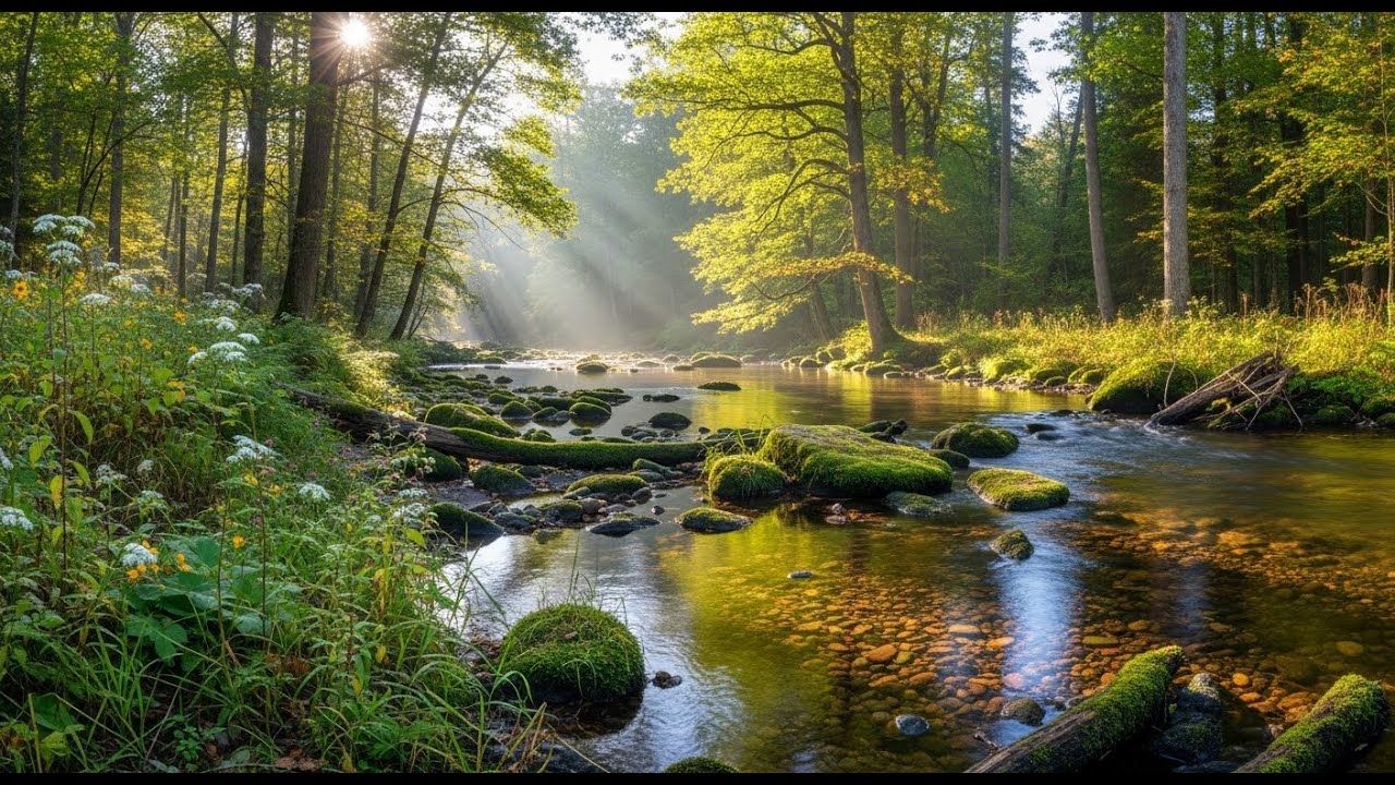 Flowing River Ambience 🌊 Peaceful Sound for Meditation, Focus, and Deep Relaxation #954
