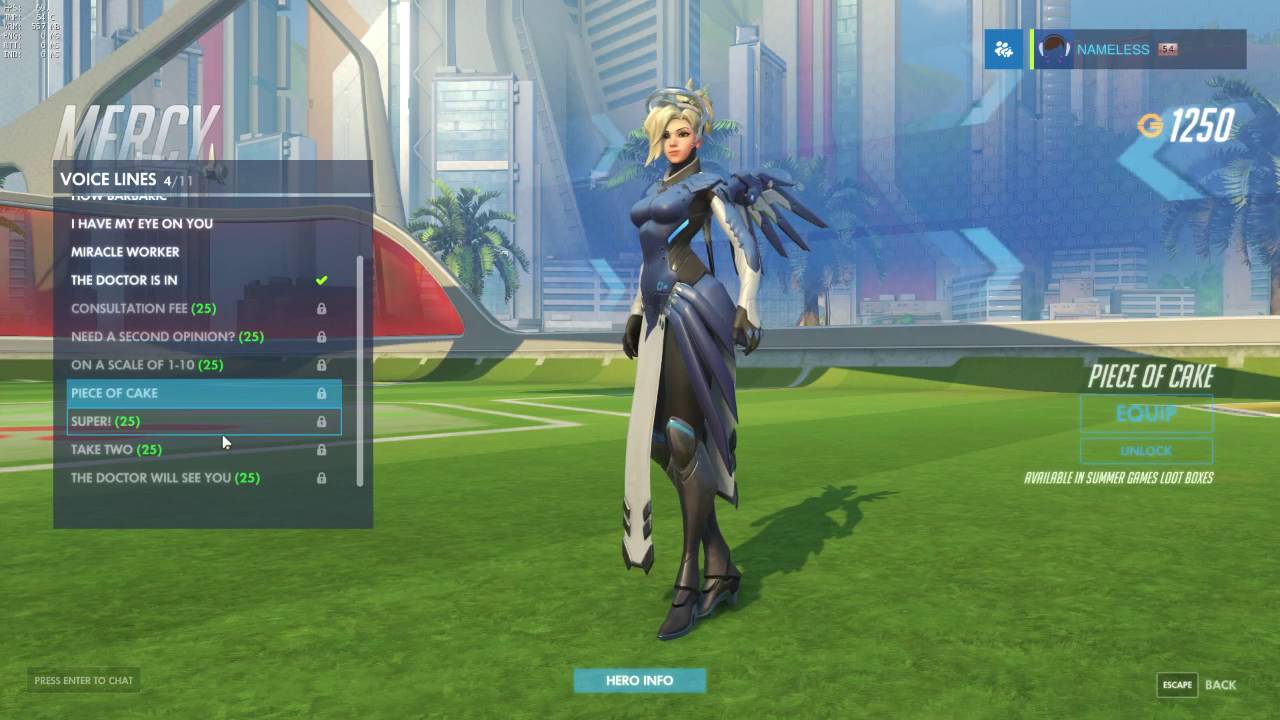 Overwatch: Piece of CAKE [Mercy Voice line Bug?]
