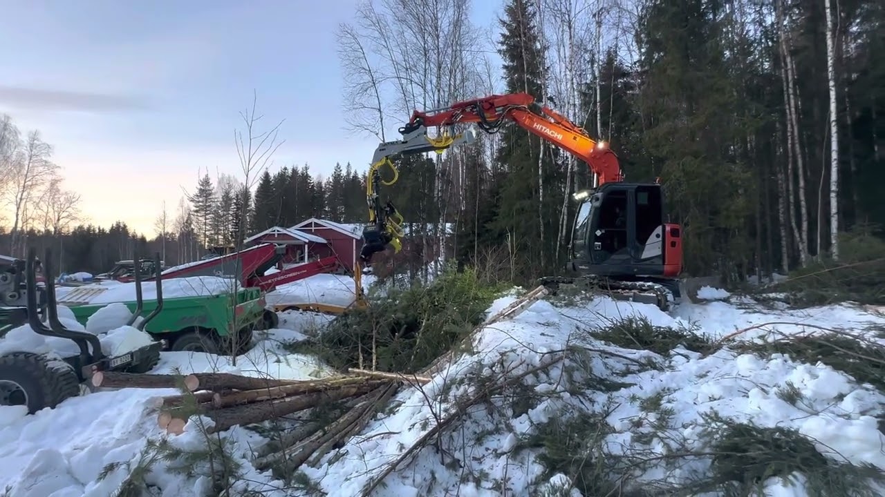 Arbro 400S - Kesla  Xtender 10 - Hitach ZX85US-5 - minutt for minutt