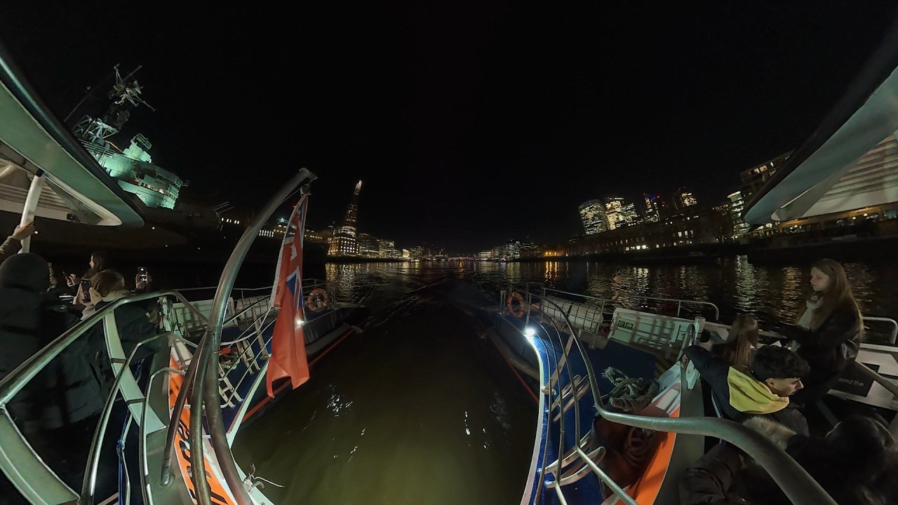DJI Osmo 360 - London Eye to North Greenwich on Uber Boat
