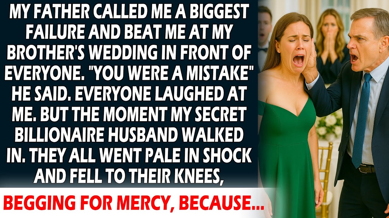 My Dad Slapped Me at My Brother’s Wedding—Then My Secret Husband Walked In and Took Their House