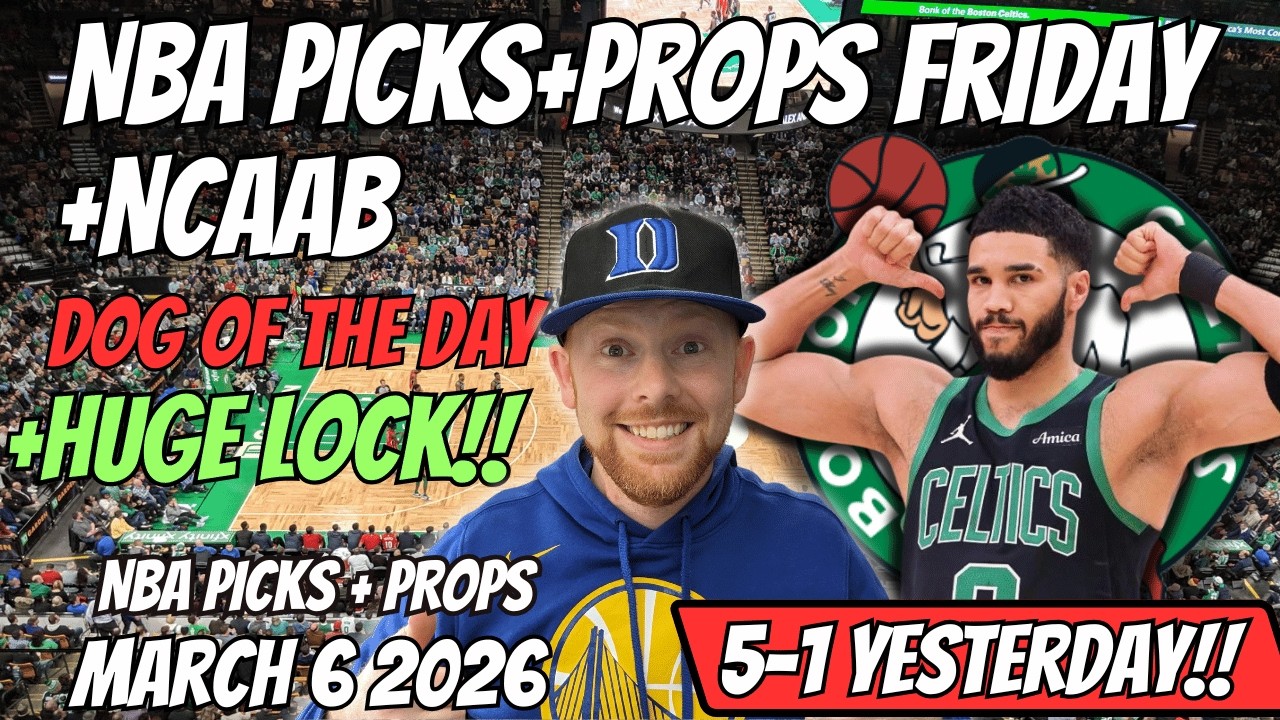 NBA Picks Today Friday 3/6/2026 | Free NBA Best Bets, Player Props, and Predictions