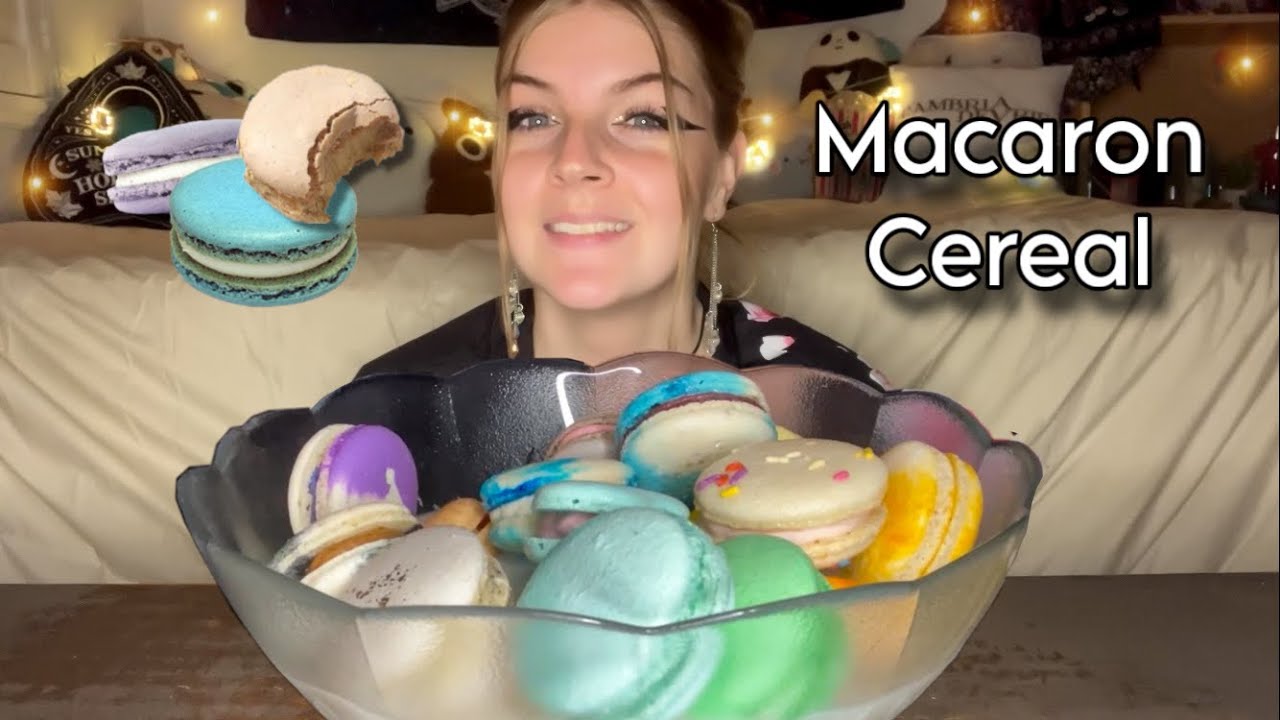 MACARON CEREAL MUKBANG! (Vegan) (No Talking)