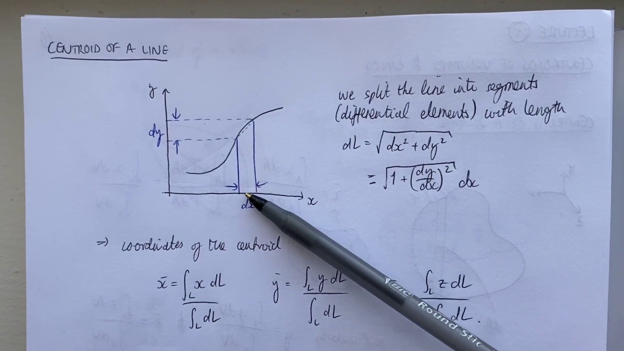 5. Centroids of volumes and lines