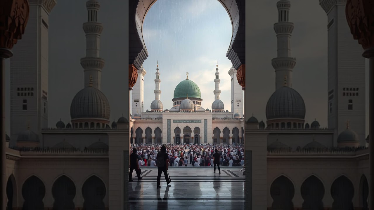This Rain Sound Broke the Internet 😭🕌✨ #ASMR rain #Murottal #Quran #sleep #Madinah #Makkah