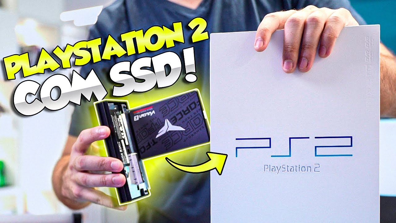 Coloquei um SSD no PLAYSTATION 2! Instalação e testes de performance! Vale a pena?