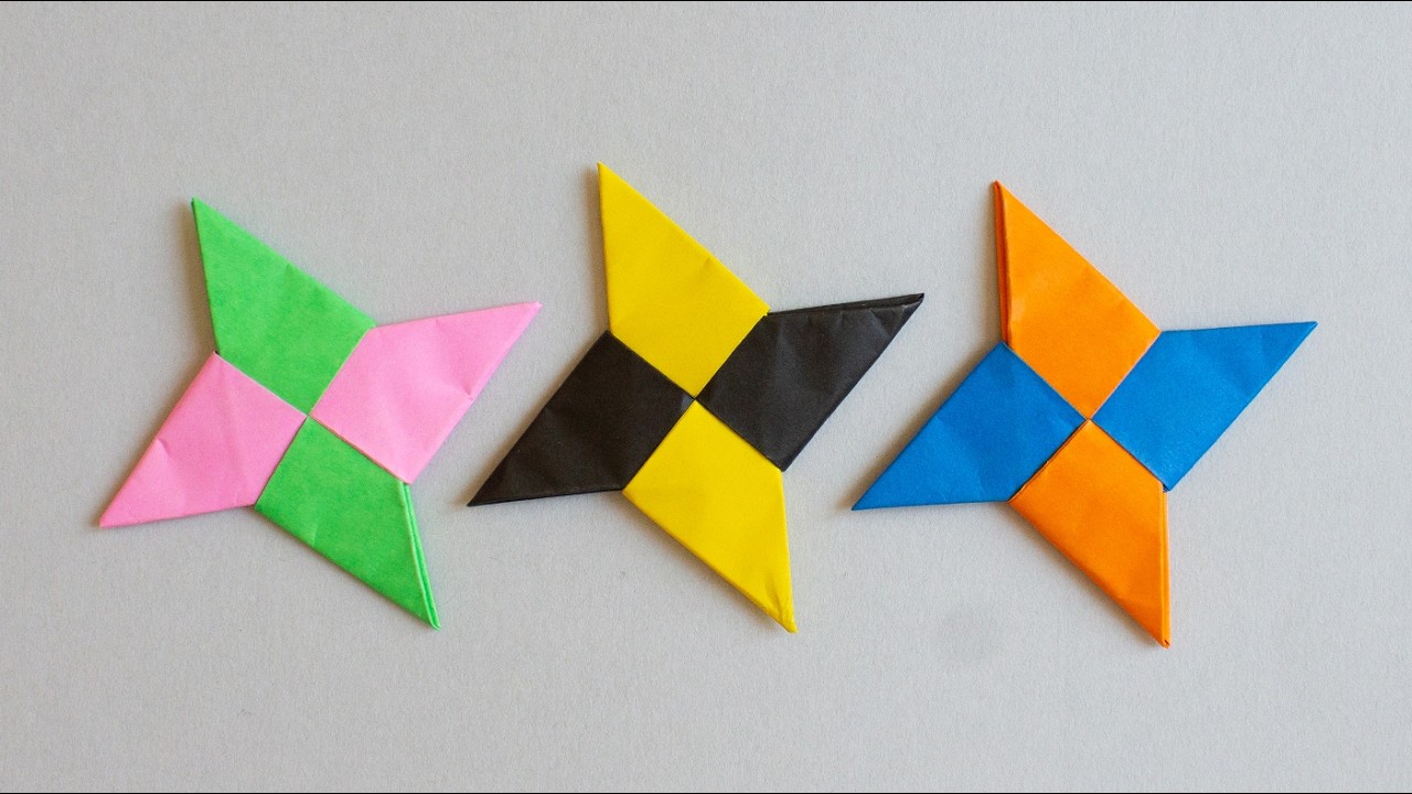 🥷 Origami Shuriken | Stella Ninja - Resistente e Vola Dritto | Facile | Easy Origami Ninja Star