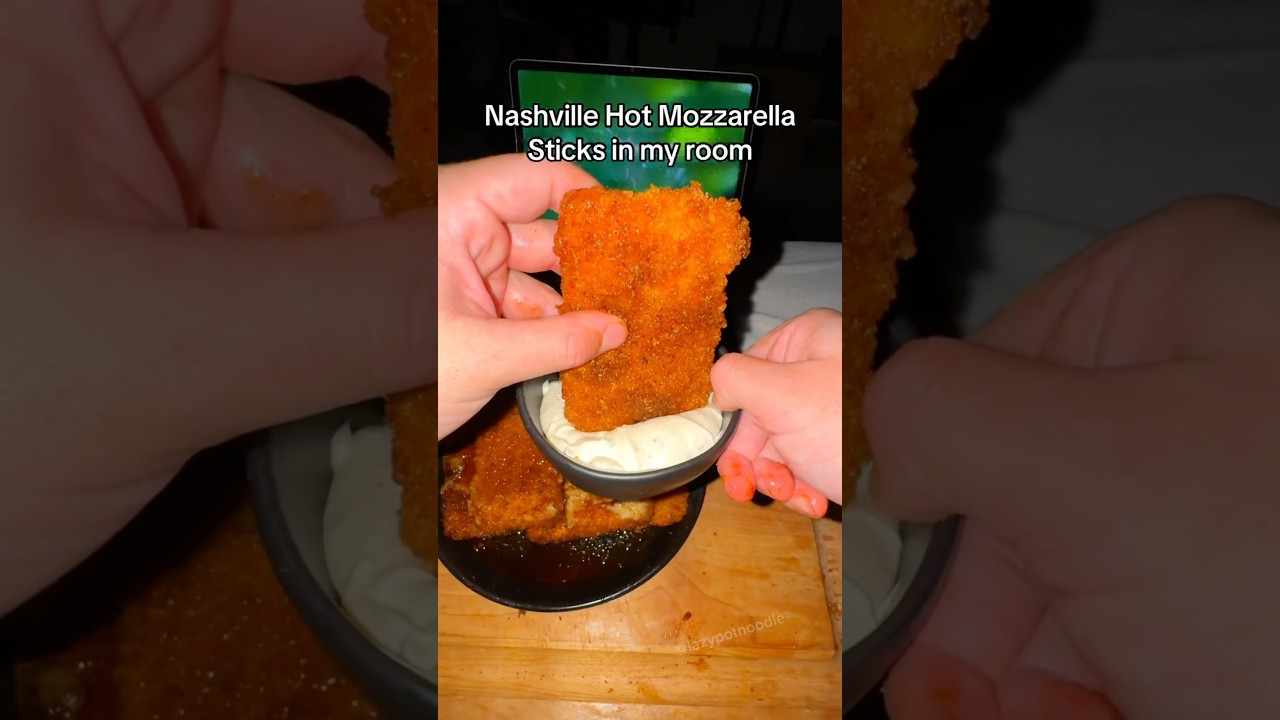 Nashville Hot Mozzarella Sticks in my room #shorts