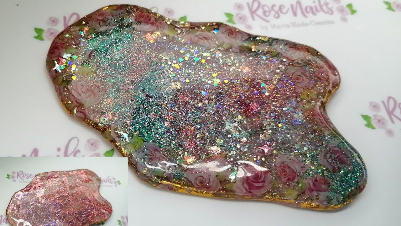 How to make a nail art palette out of hard gel and nail products ❤️ DIY nail art palette gel nails