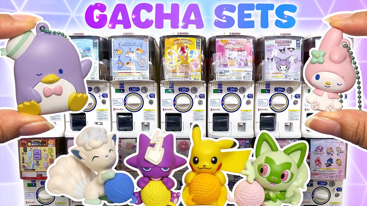 Opening Gachapon Capsule Sets | Sanrio | Pokemon | Sweets | Miniatures