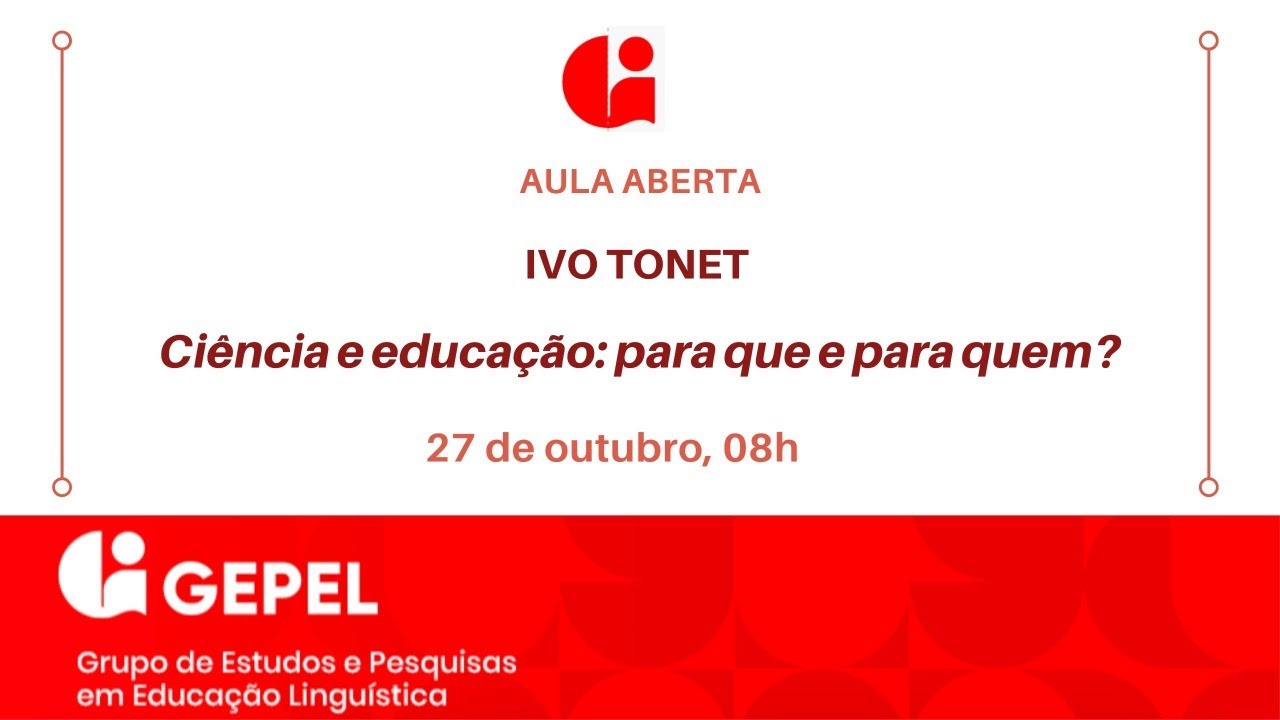 Ci&ecirc;ncia e educa&ccedil;&atilde;o: para que e para quem? - Ivo Tonet