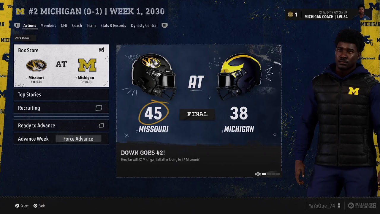 GCCFB Year 6  Wk 1 Mizz v UofM
