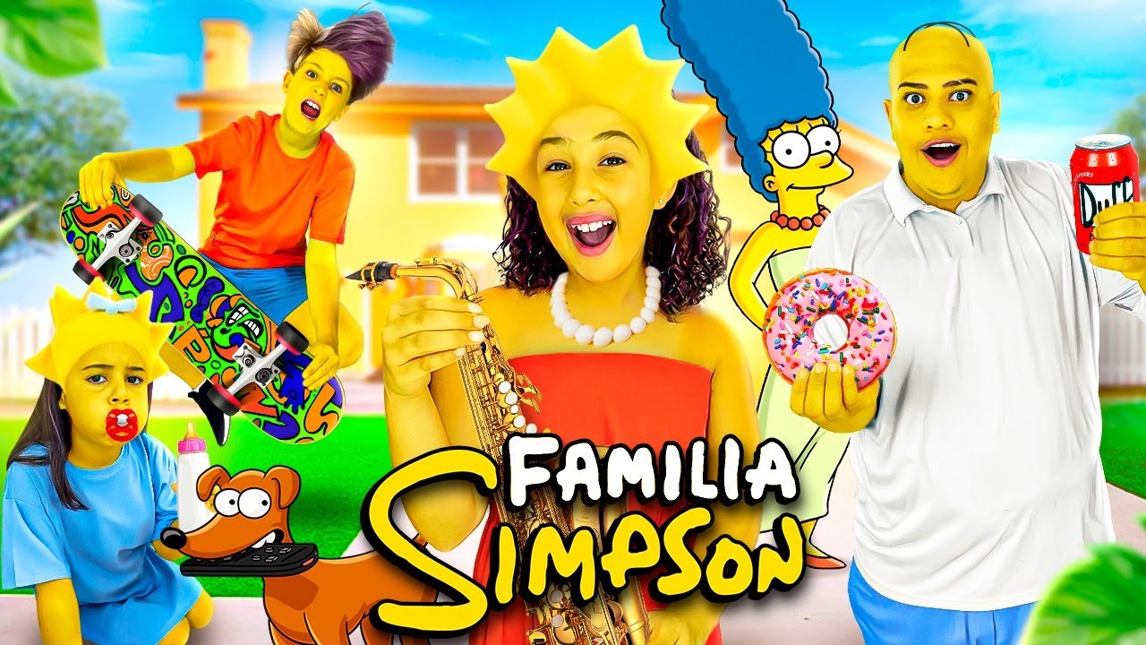 NOS TRANSFORMAMOS NOS SIMPSONS POR 24 HORAS! *mansão da SOPHIA