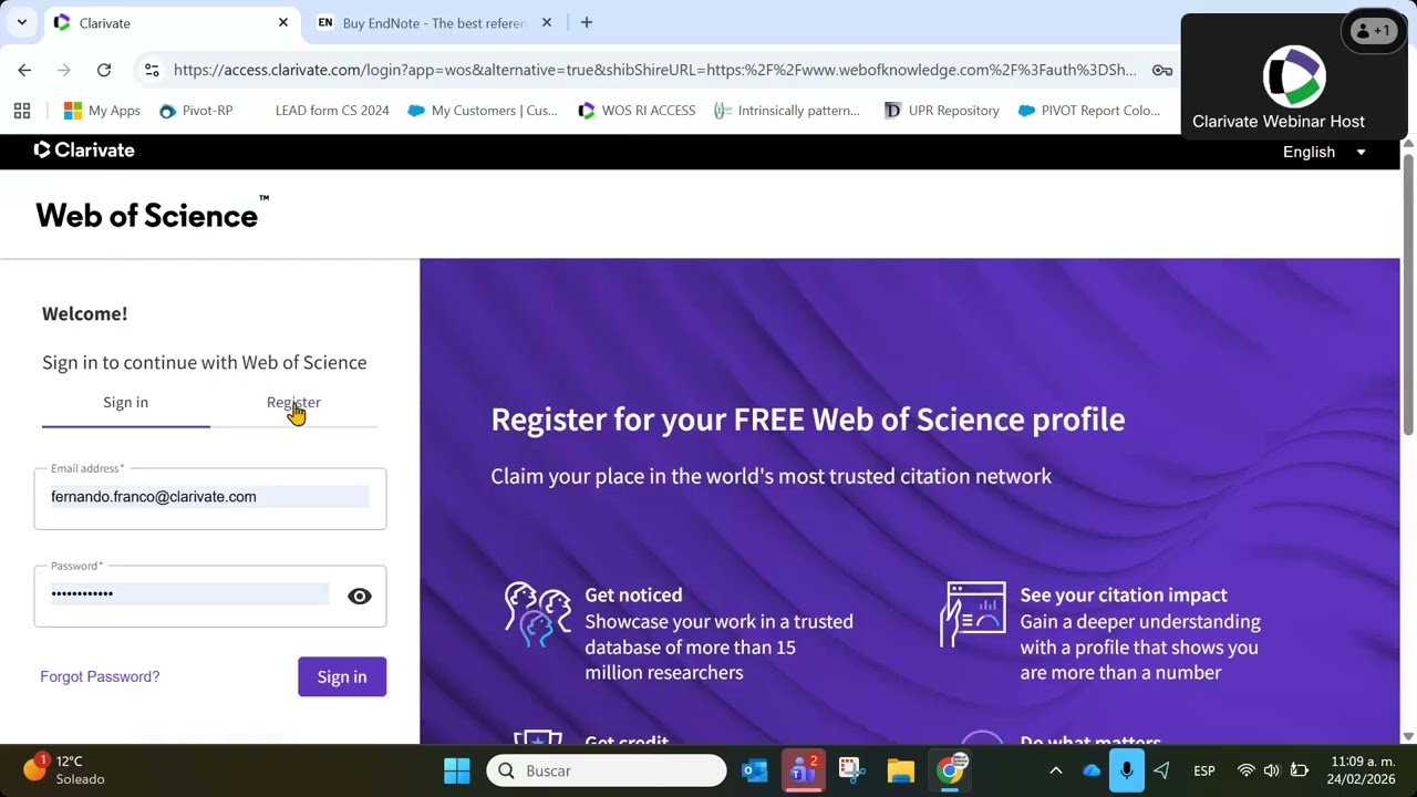 Endnote Web -  Webinar 2026