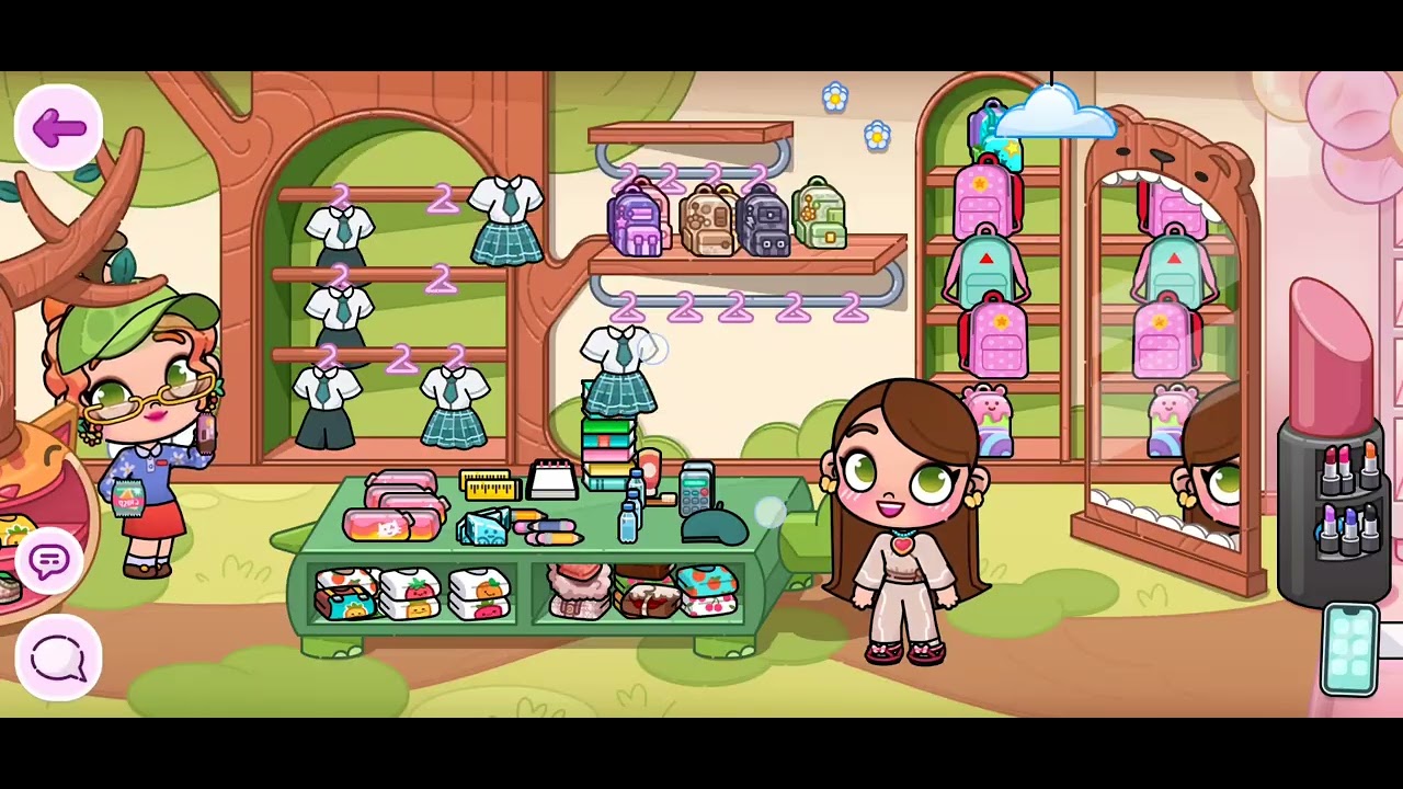 Comprando los &uacute;tiles escolares en avatar world parte 1