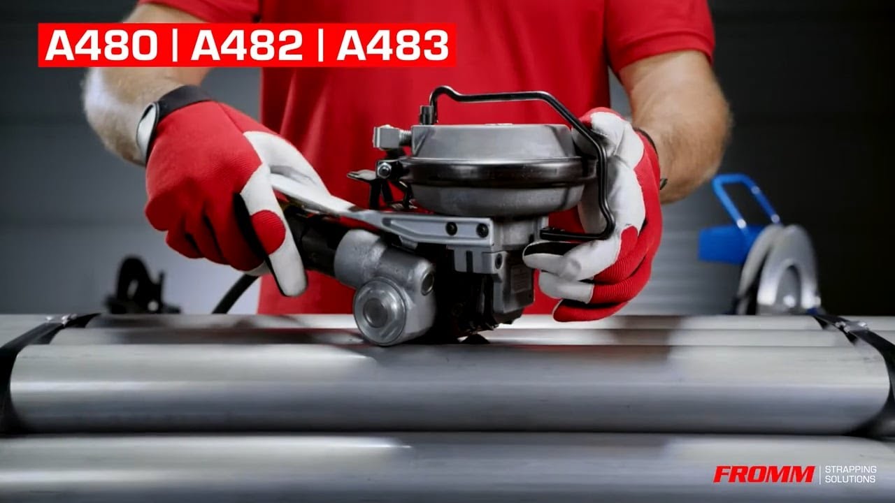 How To Use A480 Pneumatic Powered Steel Strapping Tool (Fast & Easy)