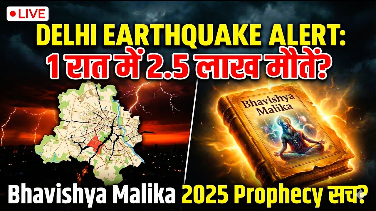 Delhi Earthquake ALERT: 1 रात में 2.5 लाख मौतें? Bhavishya Malika 2025 Prophecy Sach?