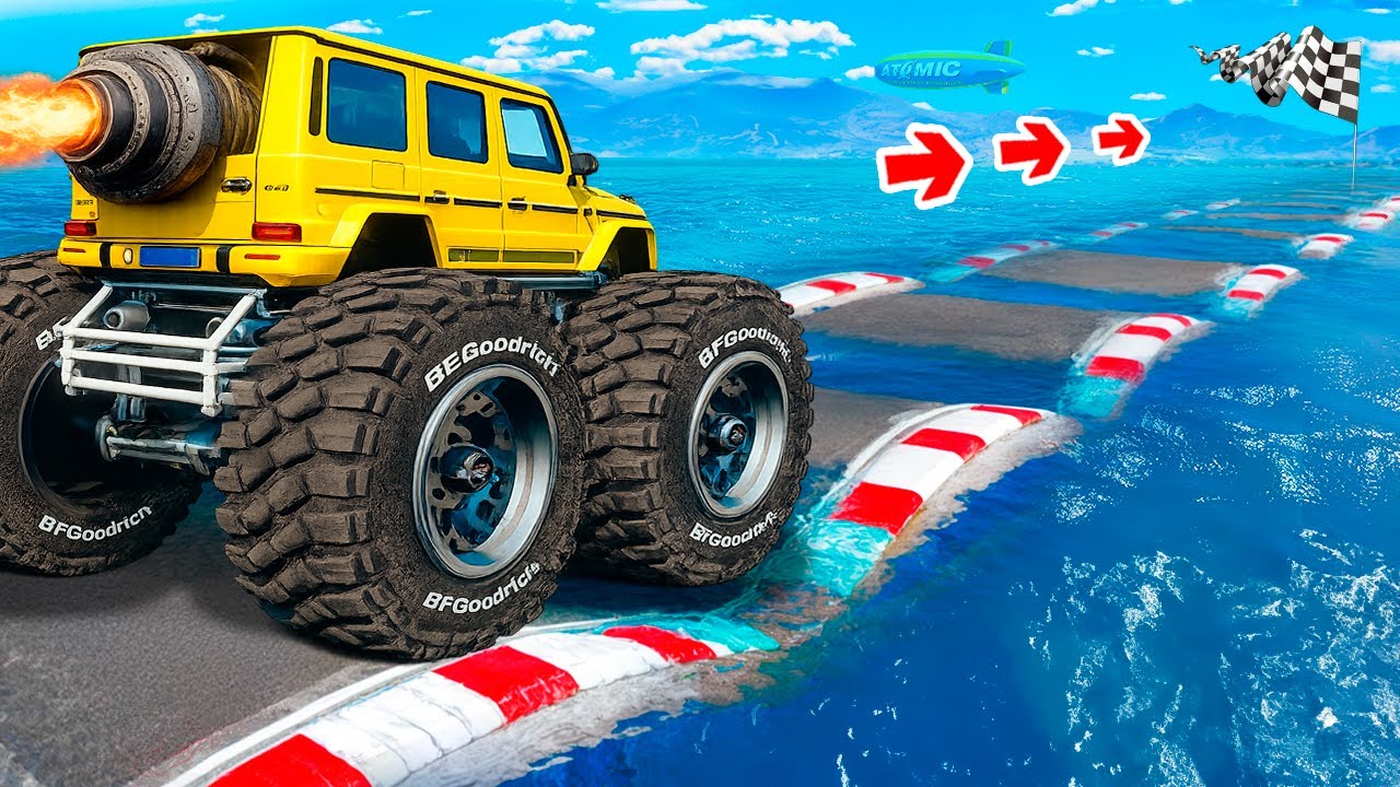 ¿QUÉ TAN LEJOS PUEDE LLEGA UN COCHE SOBRE baches de agua en GTA 5?