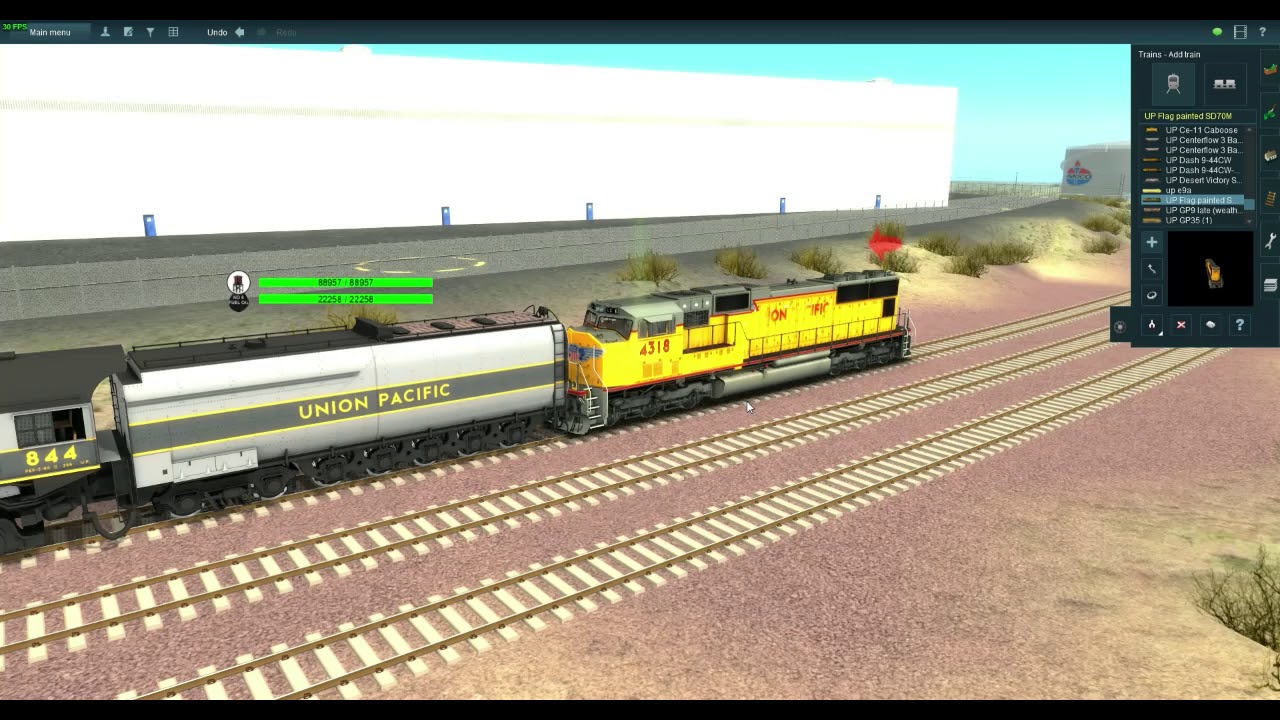 Trainz a new era remaking the LAUPT 50th anniversary with UP 8444 and SP 4449