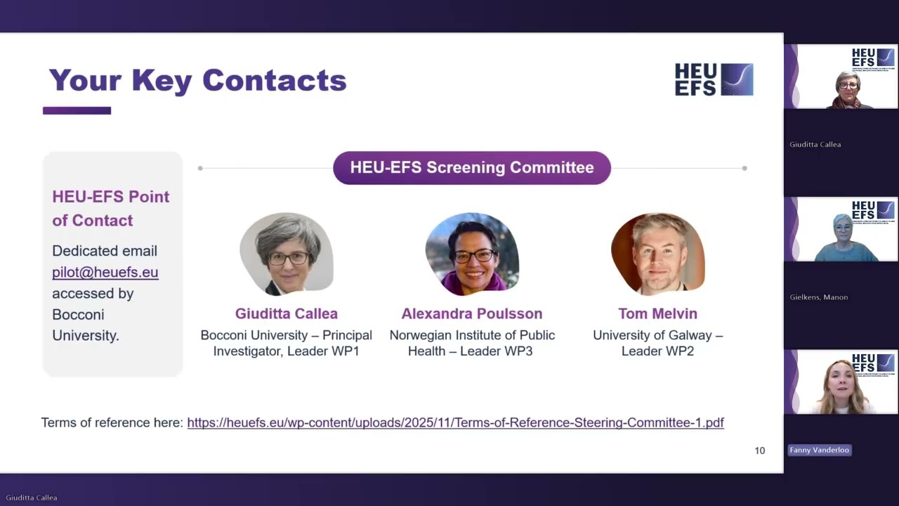 HEU-EFS pilot process