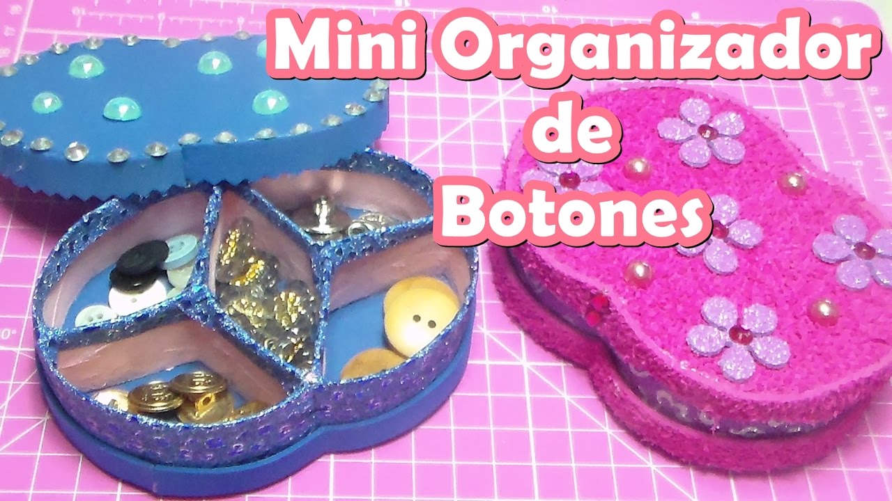 ♻Mini Organizador de Botones con tubitos de papel higienico