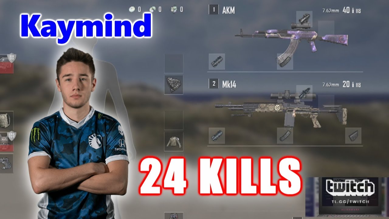 Team Liquid Kaymind - 24 KILLS - AKM+MK14 - SOLO - PUBG