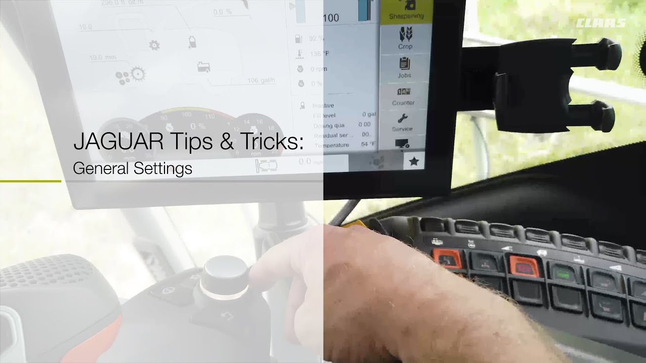 JAGUAR General Settings Tips