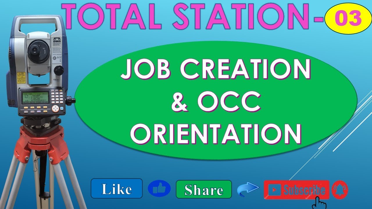 How to do Job creation in TOTAL STATION, SOKKIA-CX105 Surveying instrument---(3)