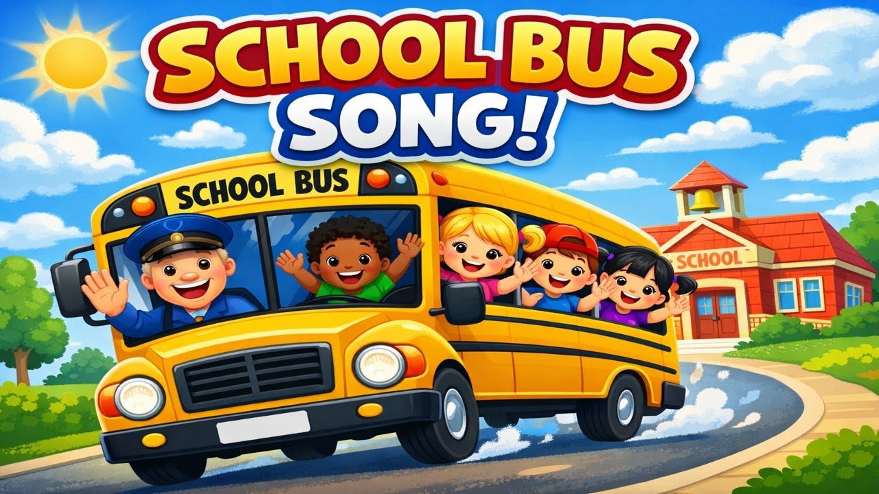 School Bus Song for Kids|Kids Songs & Nursery Rhymes | Momomimi Fun