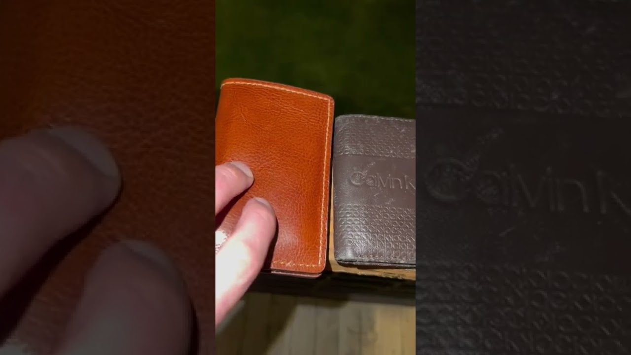 Full Grain $60 wallet vs $20 &ldquo;genuine leather&rdquo; Ross wallet