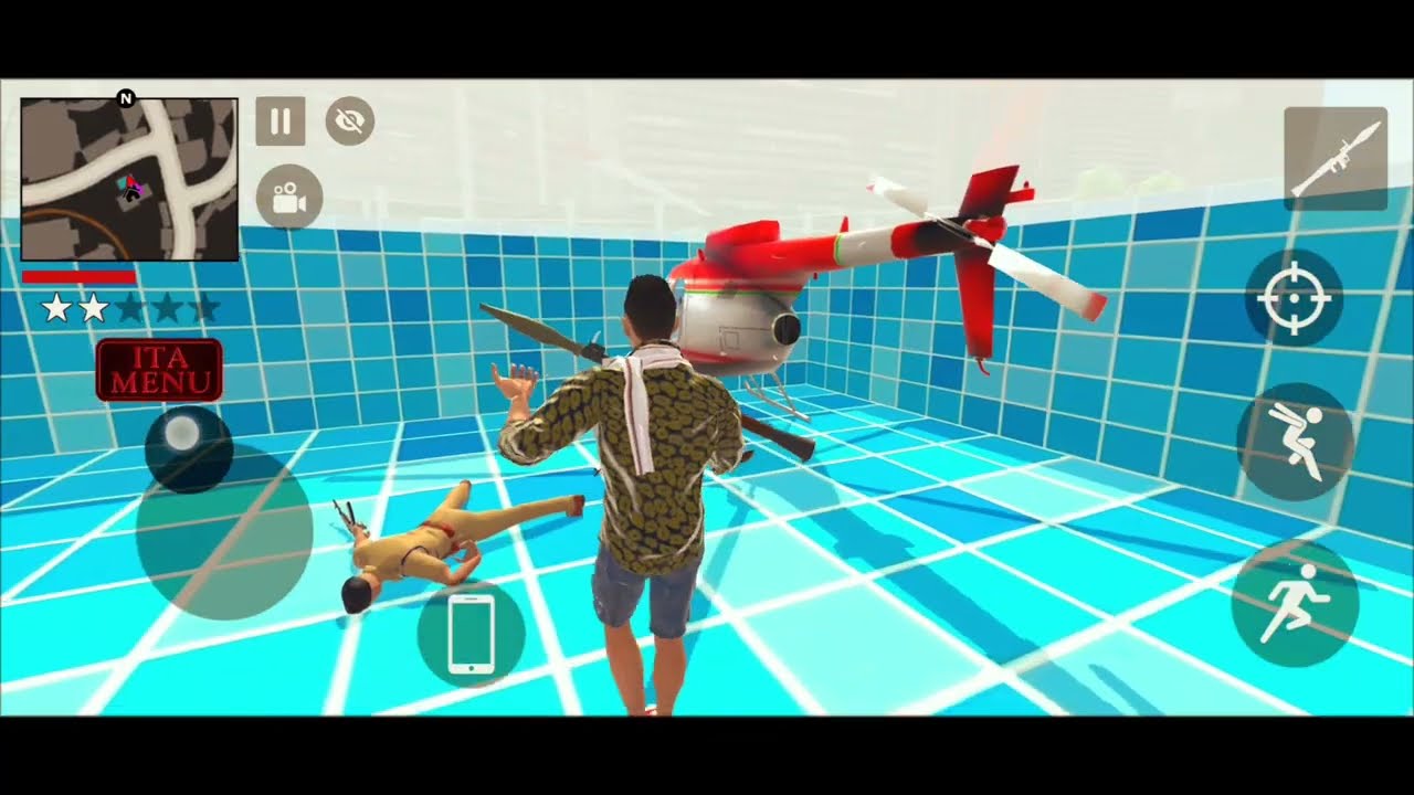 🇮🇳 Indian Theft Aura Simulator 😈Franklin Swimming Pool Me 👊 Police ne Helicopter Jala diya😈