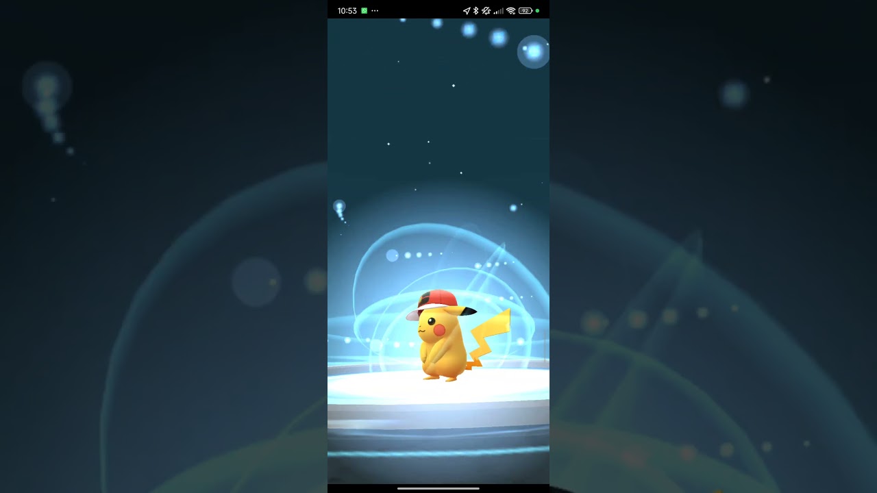 Evolucione este Pikachu con gorra🧢 y la conservo! #pokemongo #pokemon #pikachu #evoluci&oacute;n