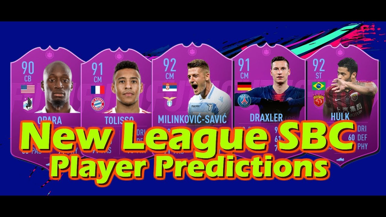 Insane New Cards!  League SBC Player Predictions!