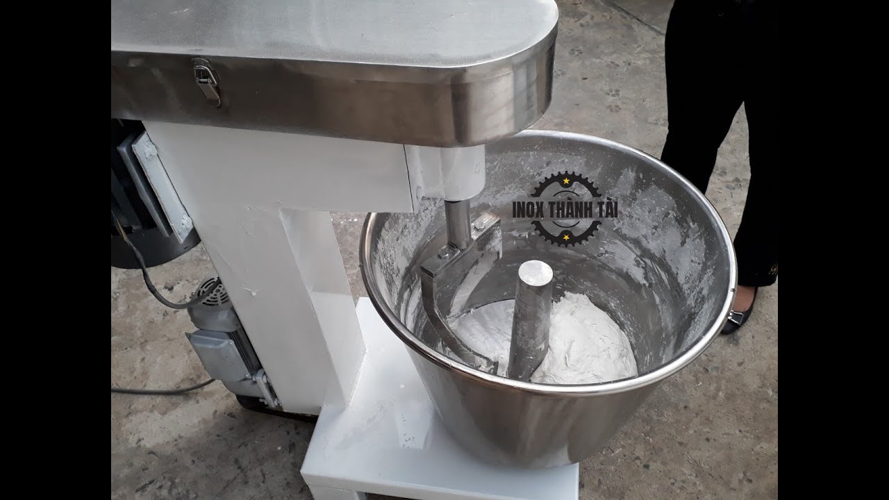 Máy trộn bột dẻo, Máy quết bò viên cá viên, máy nhào bột bánh mì công nghiệp 20kg   inox Thành Tài