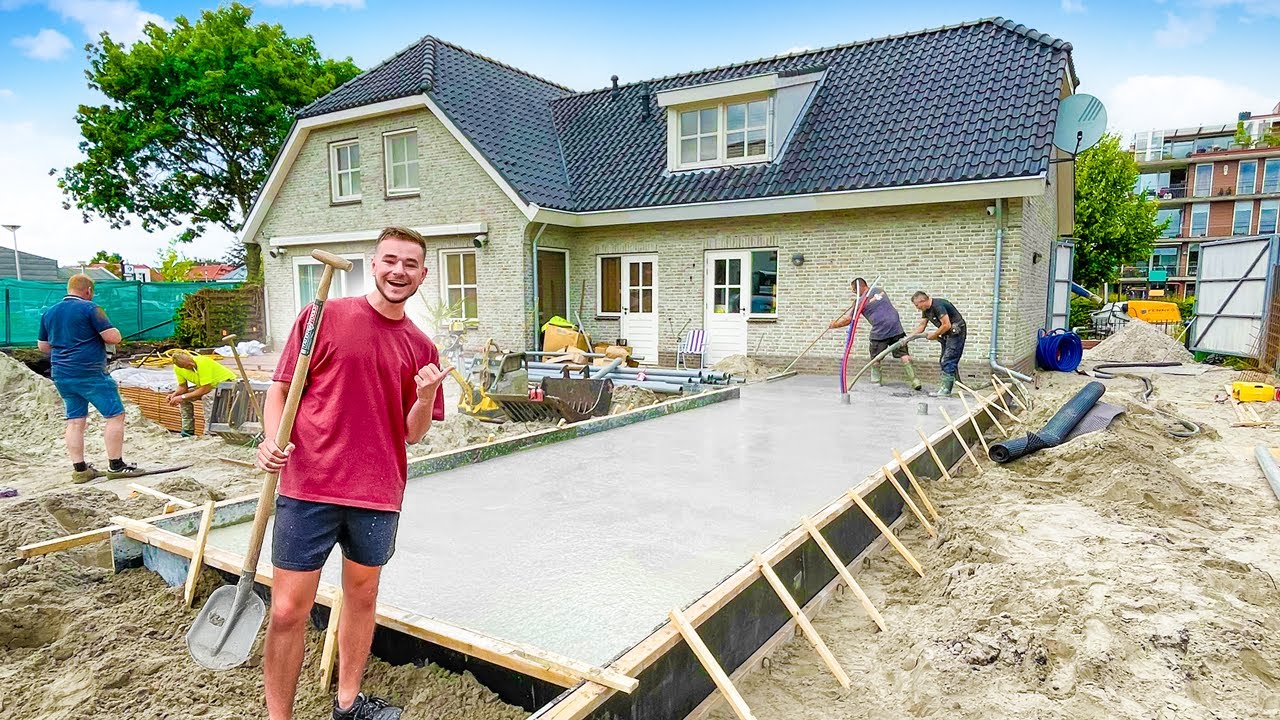 BETON STORTEN IN DE TUIN! DE GYM BOUWEN!