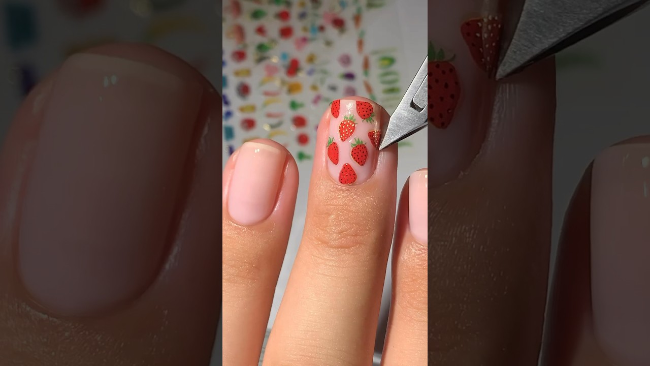 Easiest Nail Art➡️nail stickers🤫#nails #nailart #nailinspo #nailarttutorial #easynailart
