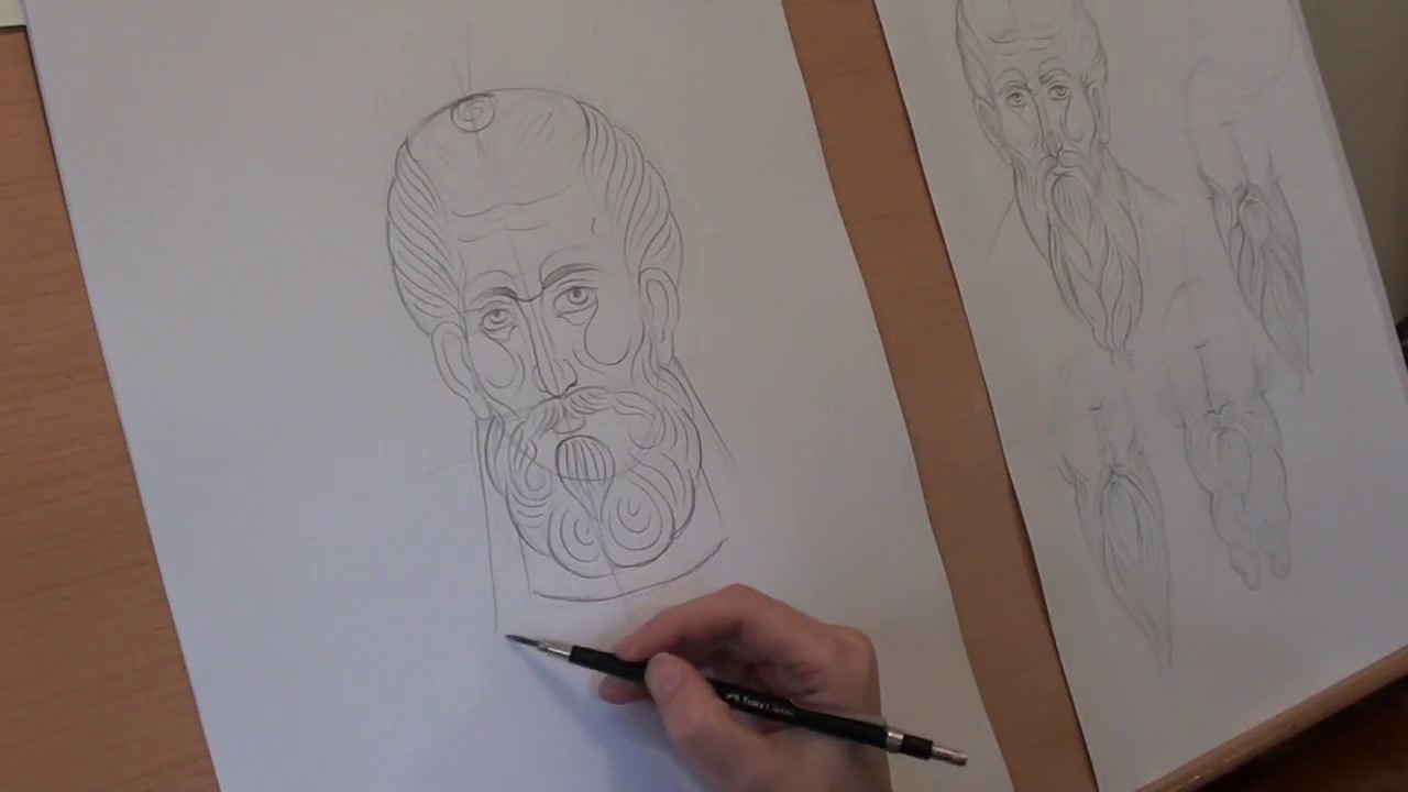 Preview of Patreon Iconography Tutorial 3: Drawing Ascetic Faces and Beards