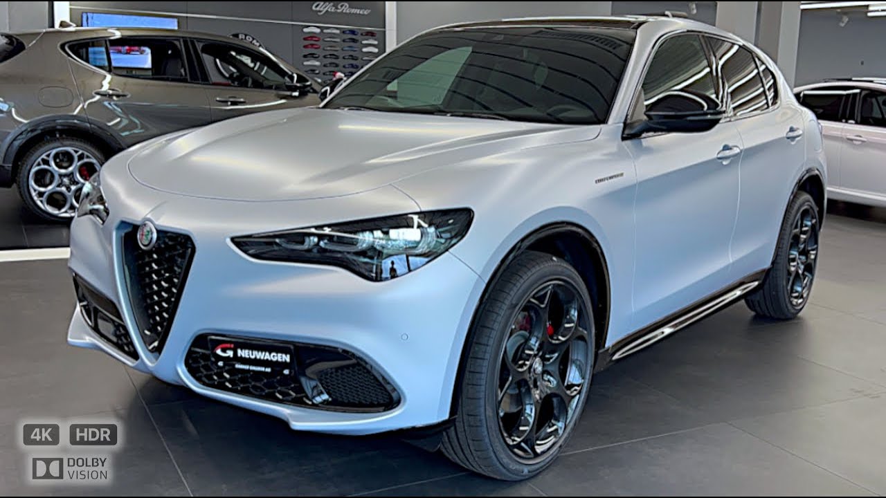 New Alfa Romeo Stelvio Q4 Competizione Matt Moonlight Grey Color 2024